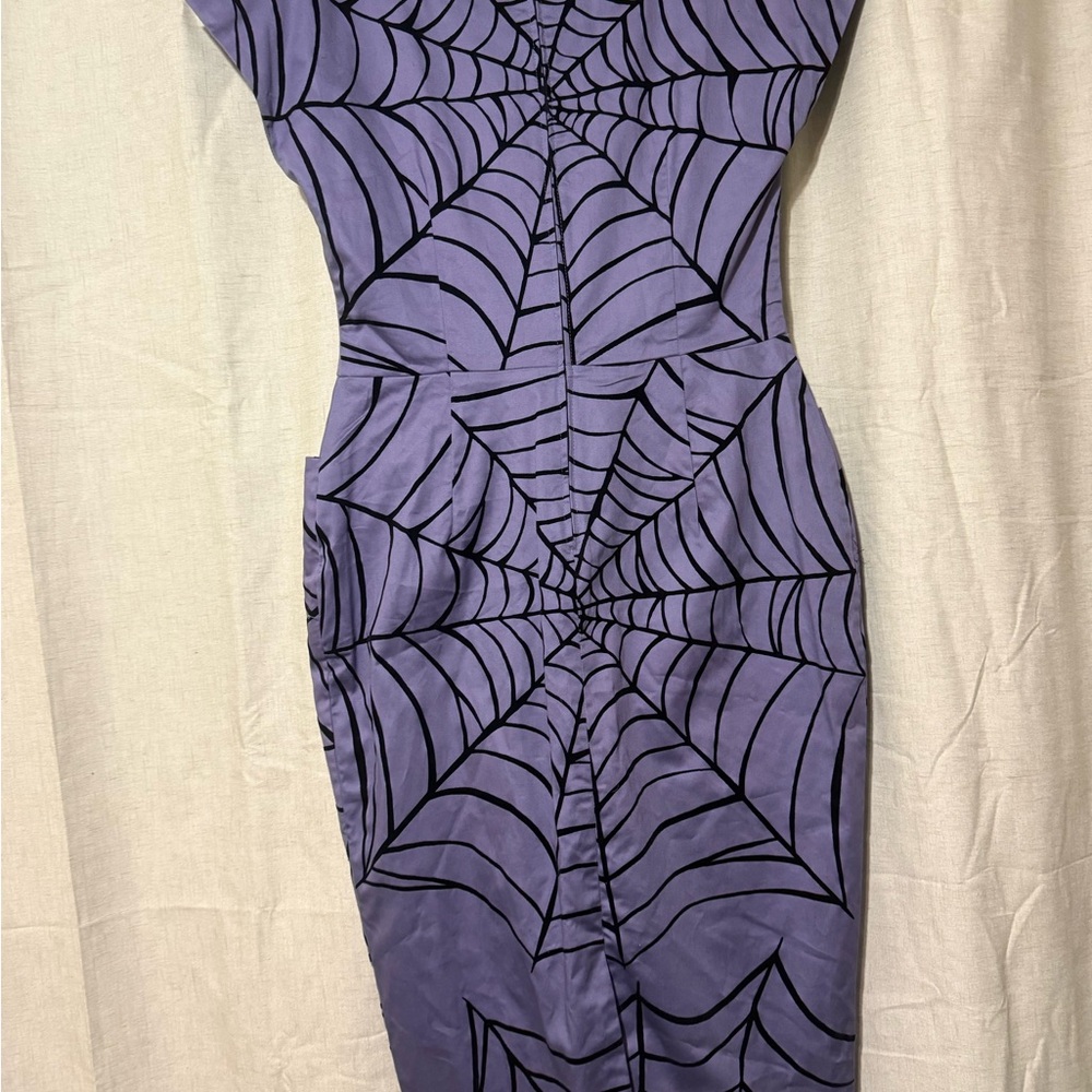 Vixen by Micheline Pitt Periwinkle Black Widow Dress size XL - Picture 2 of 4